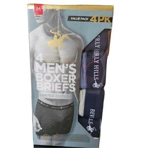 Boxer Briefs 4 Pack Beverly Hills Polo Club Sz M Men's Limited Edition MSRP $36